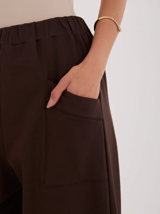 Spodnie dresowe-RV-DR-9719-1.22-ciemny brązowy L/XL