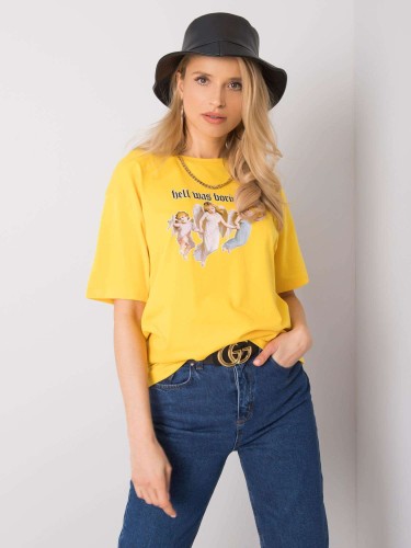 T-shirt-DS-TS-1114.10P-żółty S