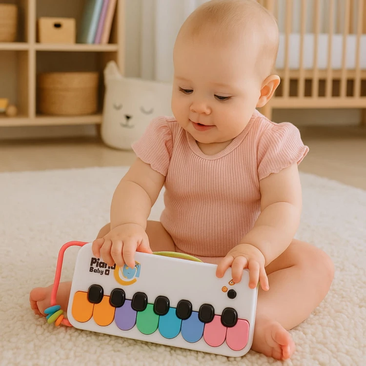 Edukacyjne Pianinko Muzyczne Dla Dzieci Interaktywne Kolorowe Koraliki