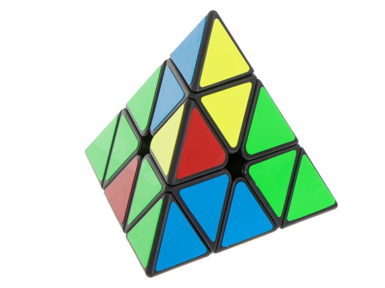 Gra logiczna piramida kostka łamigłówka 3x3 Black MoYu