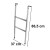 Drabinka do trampoliny ogrodowej schodki uniwersalna metalowa 86,5 x 37 cm