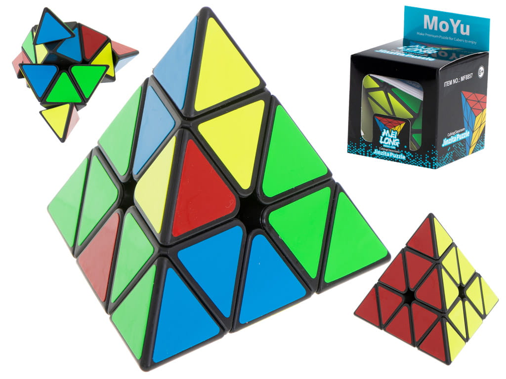 Gra logiczna piramida kostka łamigłówka 3x3 Black MoYu