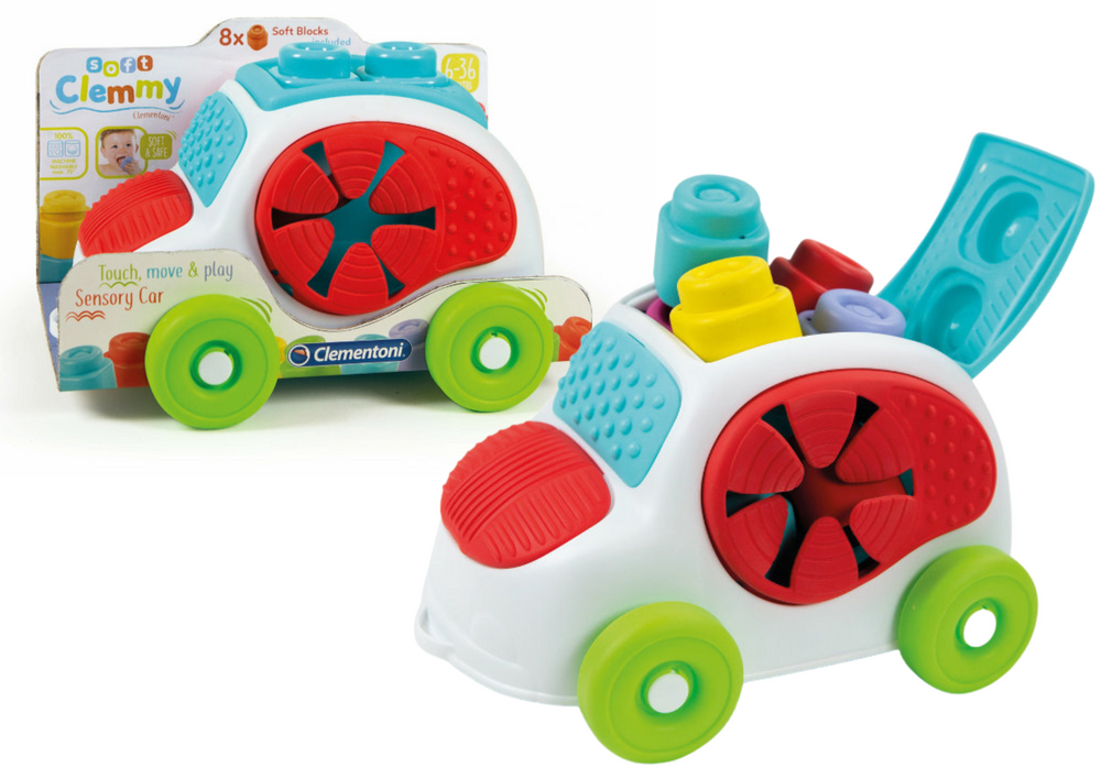 Clemmy Autko Sensoryczne z Klockami Sorter Clementoni 17315